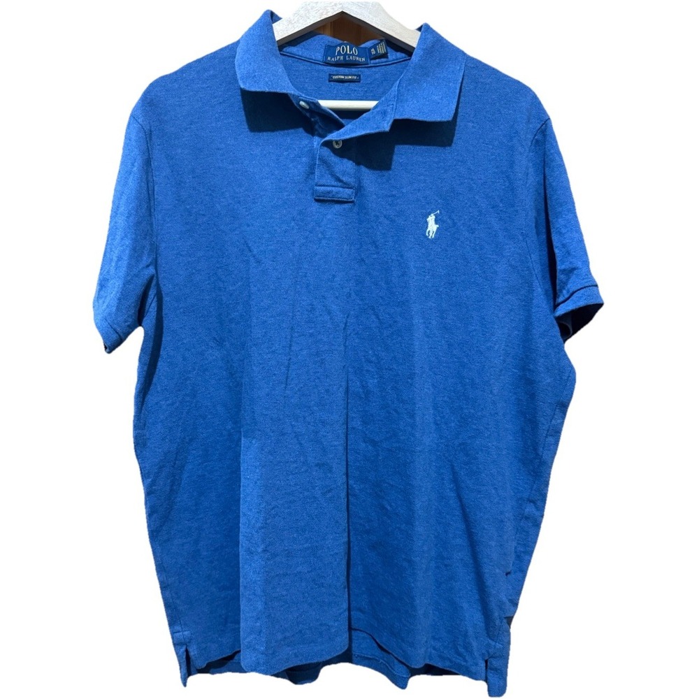Ralph Lauren Polo Shirt Royal Blue‎ Pony Cotton Size XL EUC